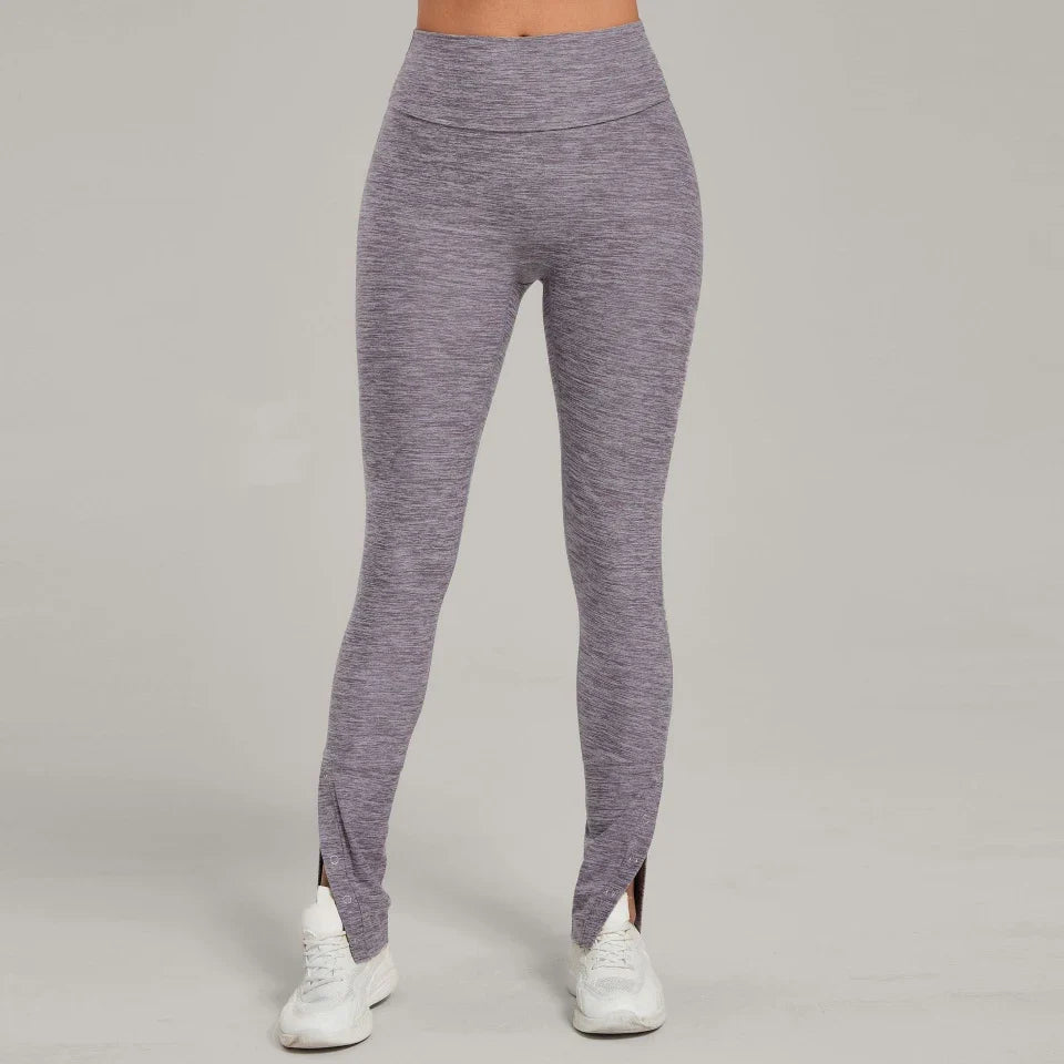 Pantalon de sport décontracté évasé taille haute