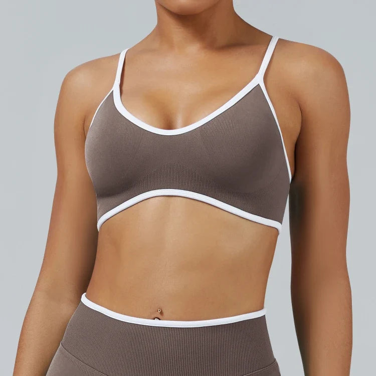 Vêtement d'extérieur sans coutures, brassière de course et de fitness