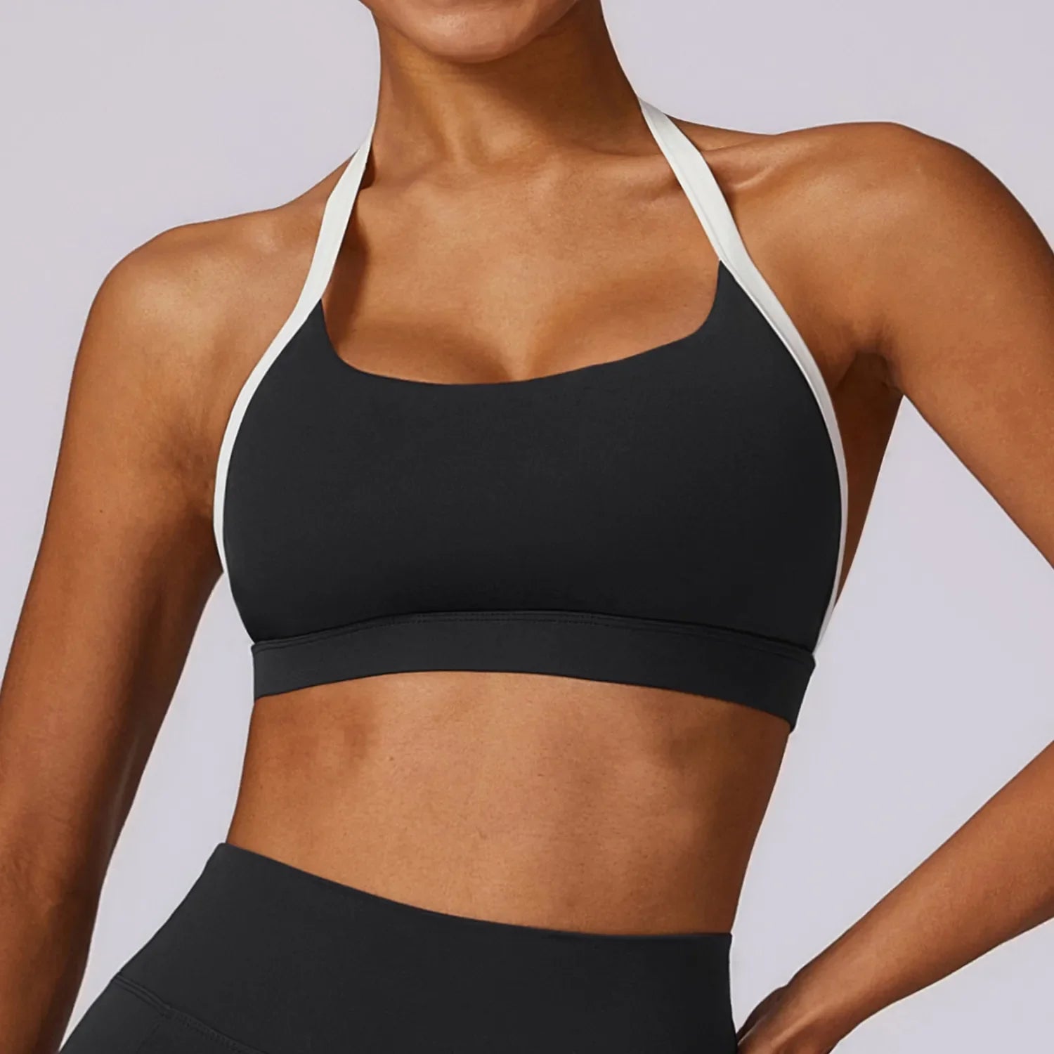 Soutien-gorge de sport dos nu color-block