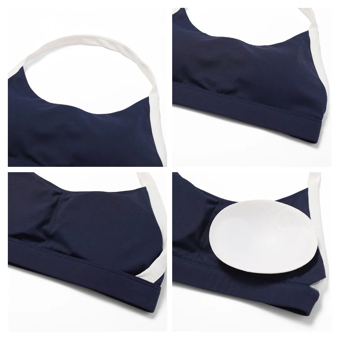 Soutien-gorge de sport dos nu color-block