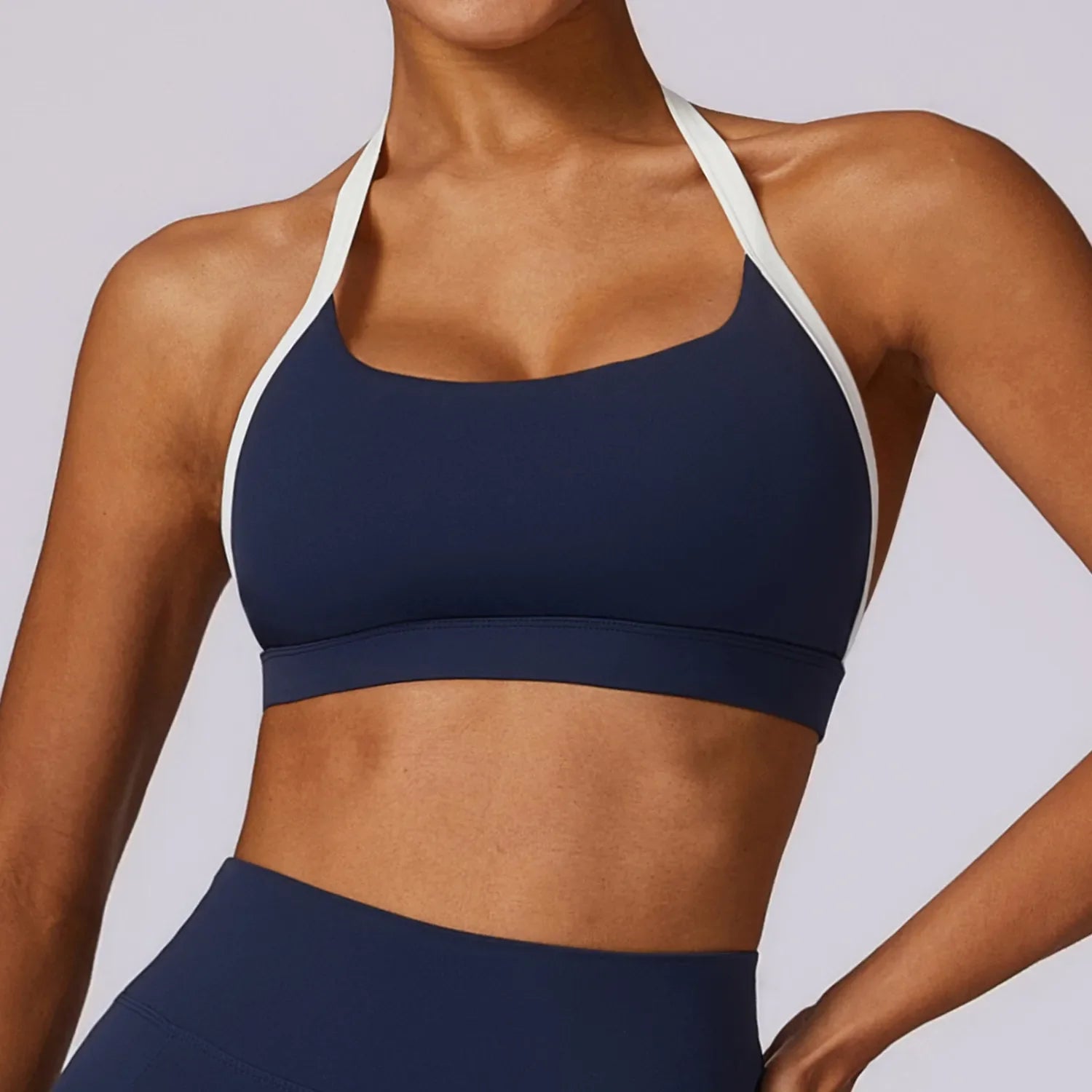 Soutien-gorge de sport dos nu color-block