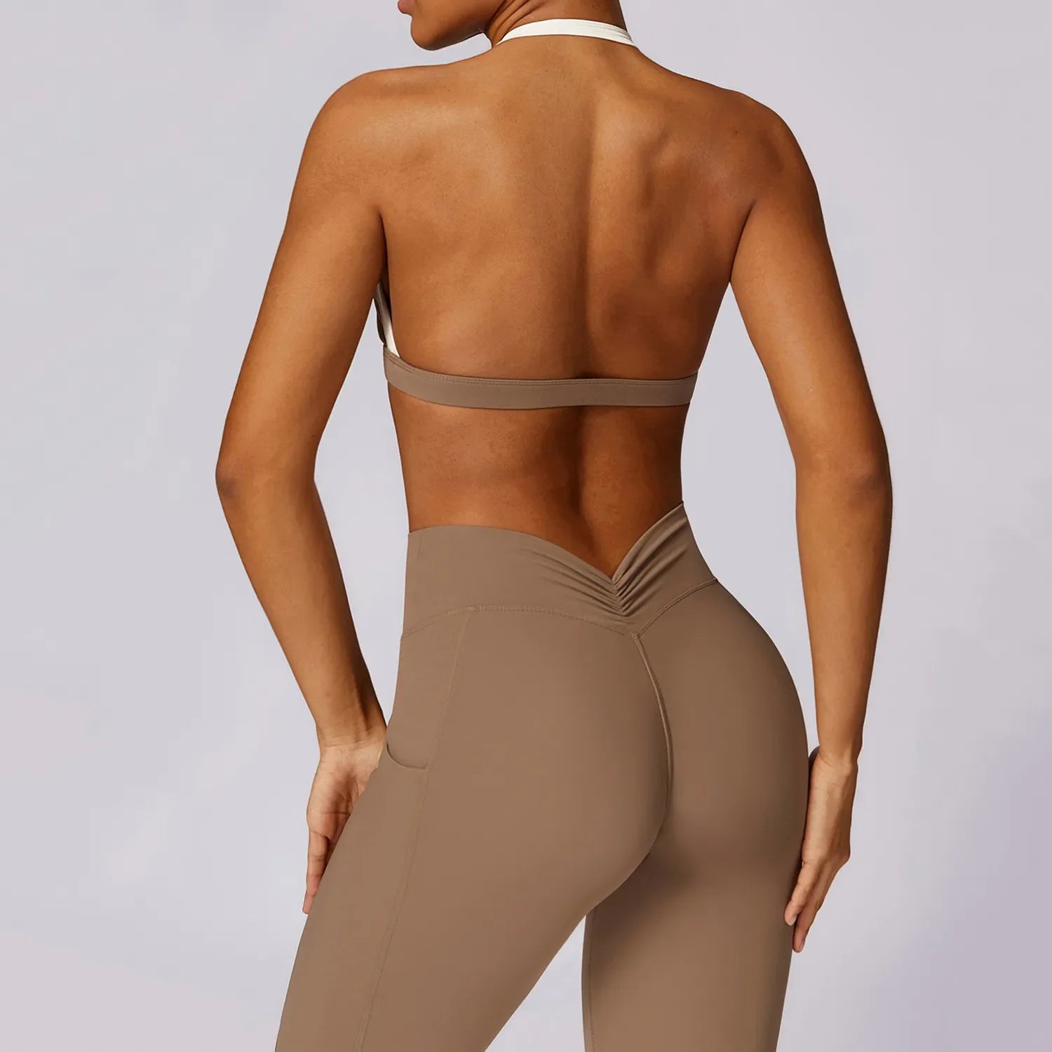 Soutien-gorge de sport dos nu color-block